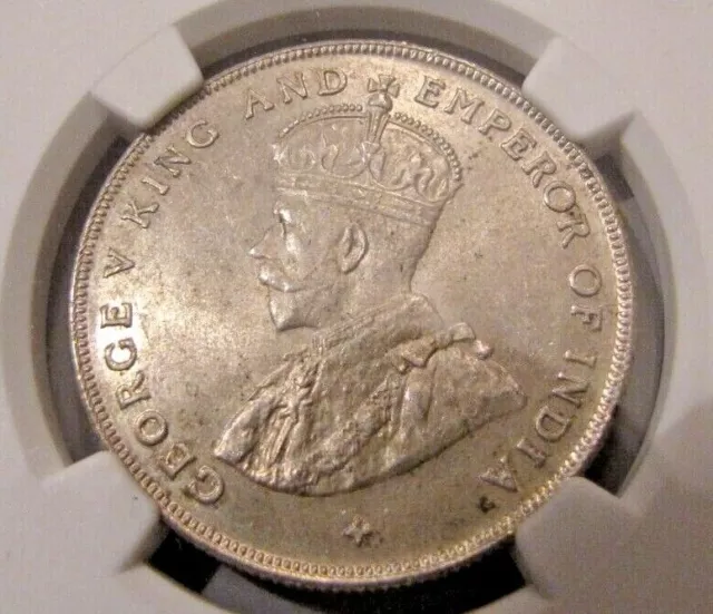 Straits Settlements KM33 Silver Dollar 1920 NGC MS 63