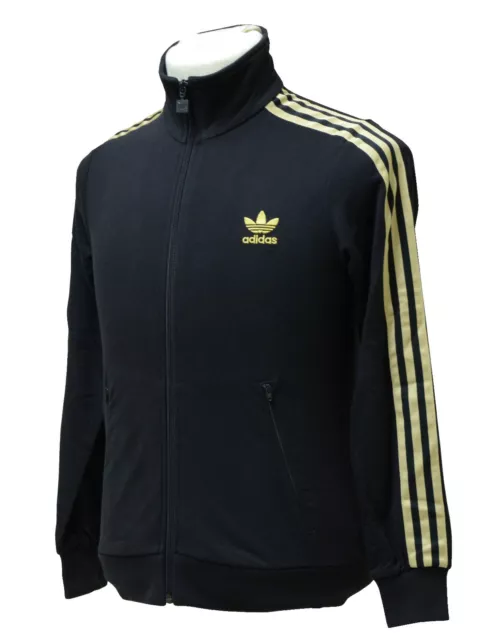 Adidas  Firebird  J TT Junior  Kinder Jacke Jacket Schwarz - Gold Freizeit Sport