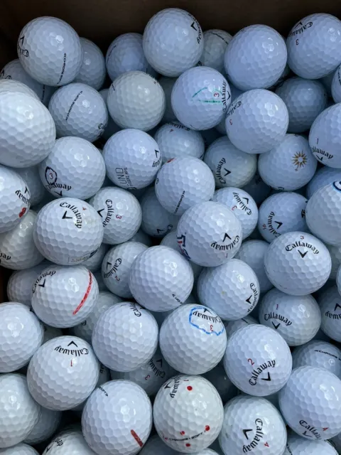 48 Callaway Chrome Soft White Used Golf Balls Near Mint AAAA - FREE SHIPPING