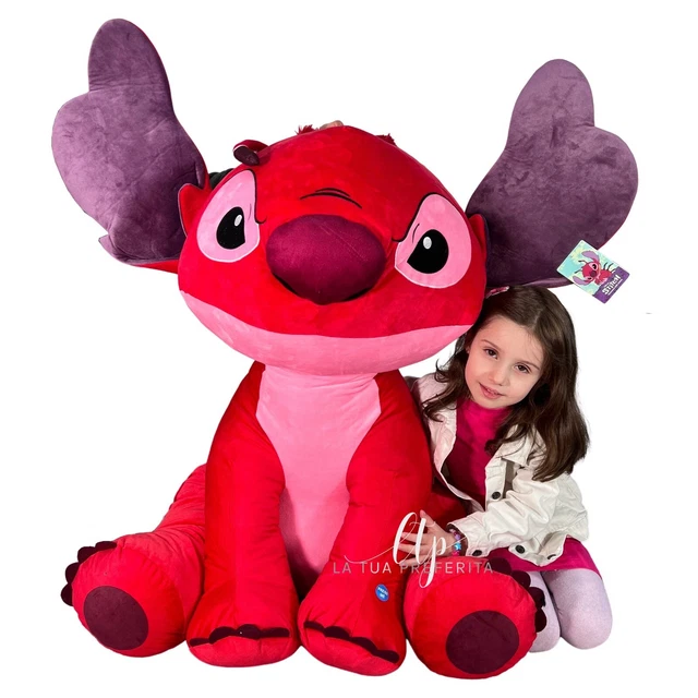 XXXL LEROY 100CM Peluche Géant Avec Son Disney Lilo & Stitch Rouge Original  EUR 226,13 - PicClick FR