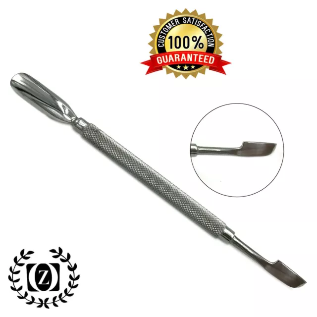 Stainless Steel 3 Pc Set Manicure Pedicure Nail Care Tools Spoon Cuticle Pusher 2