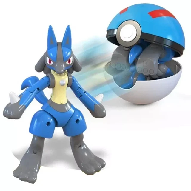 Figurine Pokémon Articulée Lucario Dans Sa Pokéball - Neuf Sous Blister Original