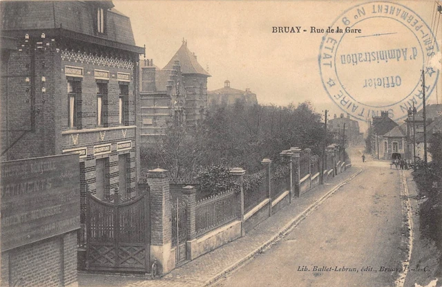 Cpa 62 Bruay Rue De La Gare