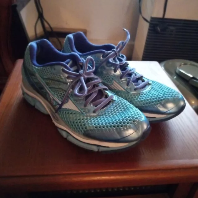 Womens Mizuno Wave Enigma 5 Teal Athletic Running Sneakers Shoes Size 9 M GUC