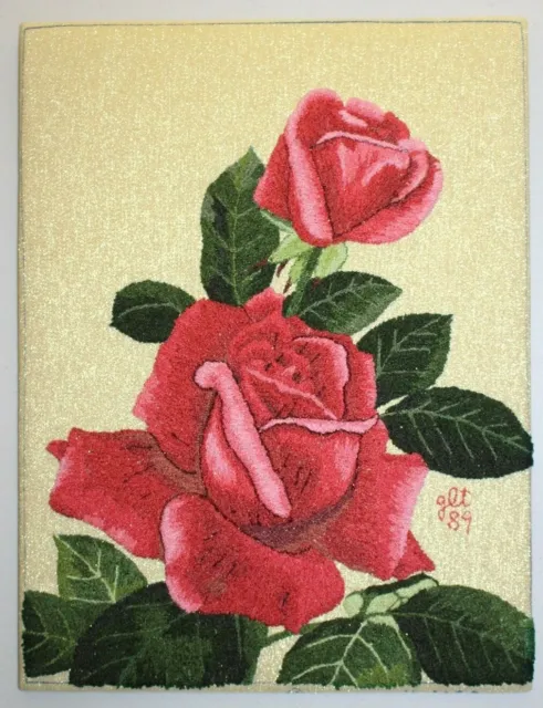 De Colección Bunka de Matsuhato Roses Punch Bordado Aguja Completado Sin Enmarcar