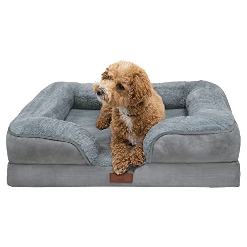 Memory Foam Dog Bed Orthopedic Dog Bed Couch with Removable Zipper Cover Small