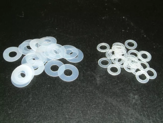 M7 Nylon Washers 7mm to 8mm I/D- Choose from 3 sizes, LARGE QUANTITIES