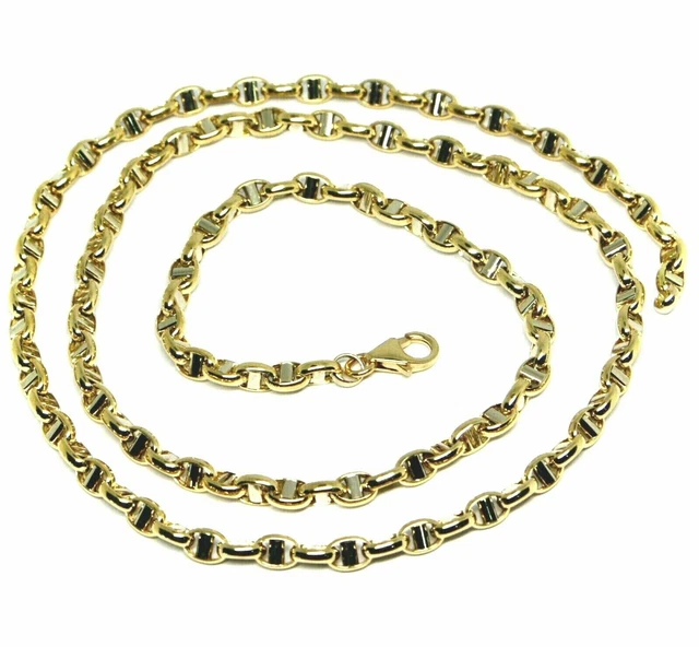 Chaîne En Or Jaune 18k Vintage – Maillons En Huit – Longueur 43,5 Cm – Poids 9,06 G – Occasion