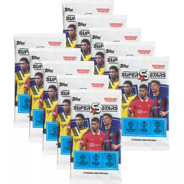 Topps - UEFA SUPERSTARS 2022/23 - Carte collezionabili - 10 Booster