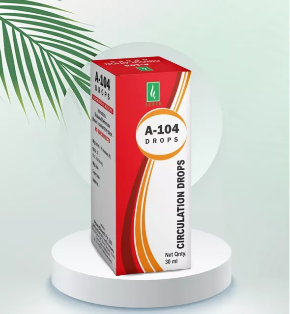 Adven A-104 Circulation Drop Homeopathic Cures Many Health Related Problems FS