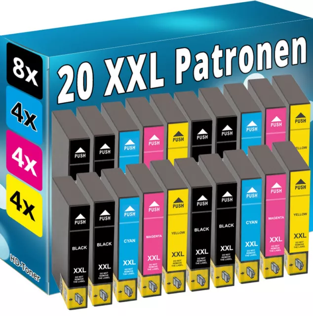 20 XL TINTE PATRONEN für EPSON XP30 XP312 XP315 XP402 XP405wh XP412 XP415 HOME
