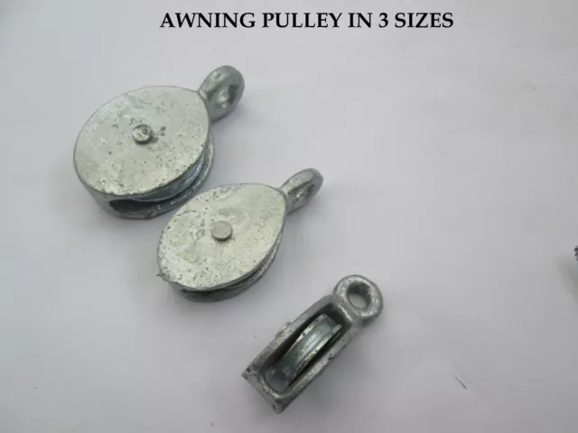 Old Style Screw Plate Ceiling Airer Washing Line Wire Rope Cord Cable Pulley 3