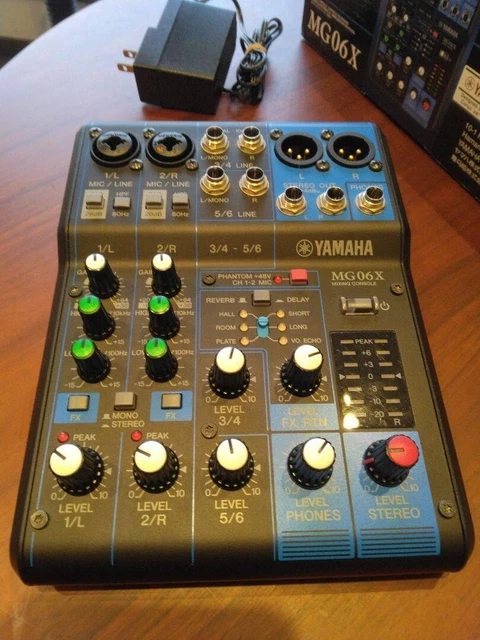Yamaha MG06X 6 Canal Console de Mixage 2 Micro Stéréo Mixer Numérique Effets