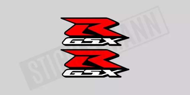 2 x SUZUKI WHITE GSXR MOTORBIKE MOTORCYCLE STICKERS / DECALS