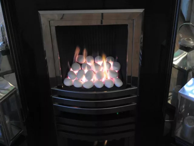 Gas fire Pebbles Brown Duck Egg Black Beige Grey White Replacement Stones Coal