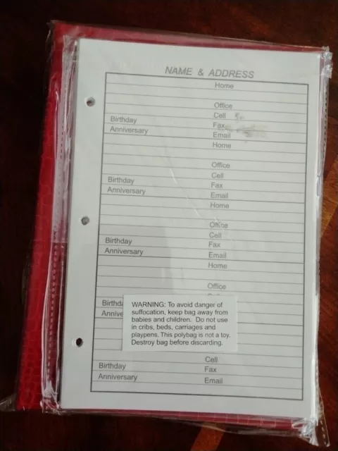 Brand New Life-Time Dry Erase Telephone/Address Book