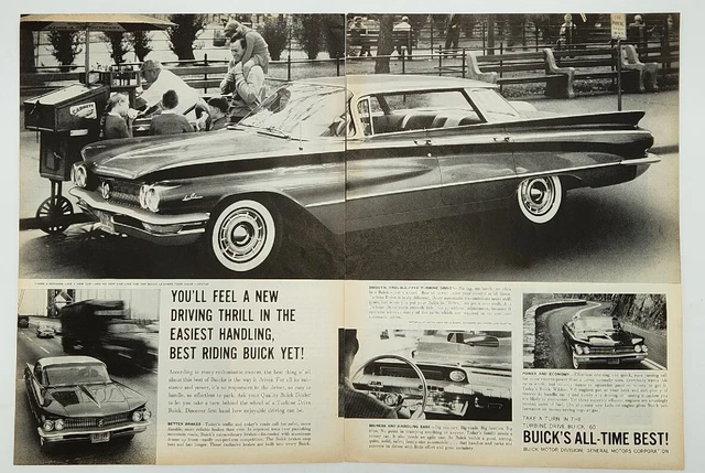 1960 Buick LeSabre Four Door Hardtop All Time Best Vintage Two Page Print Ad