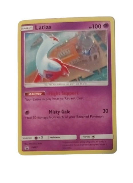 Latias Pokemon Trading Card, 2017, Foil, Eon Pokemon, No 380, Pre Owned