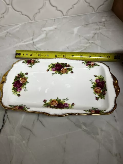 Vintage Royal Albert Old Country Rose Large Sandwich Tray 11.5" X 7"