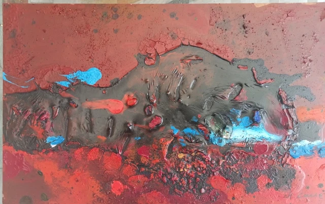Christophe Cassel - Huile Originale Sur Toile 'Abysses 4' - Art Contemporain Signé
