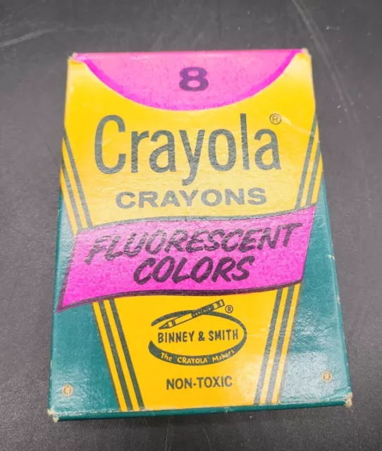 Vintage Jumbo Crayola Crayons Fluorescent Colors, Binney & Smith