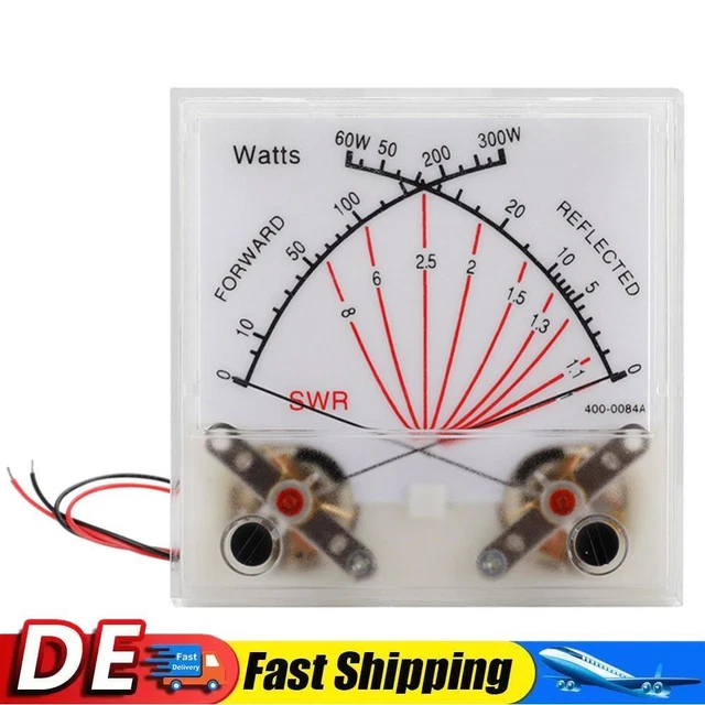 STANDING WAVE RATIO SWR Watt Meter Radio Power Meter Transmitter with ...