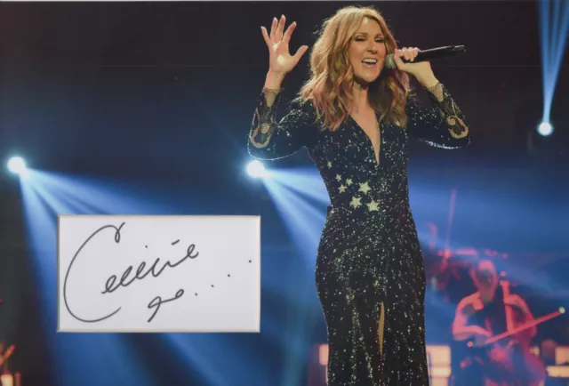 CELINE DION Signed 12x8 Photo Display MY HEART WILL GO ON COA