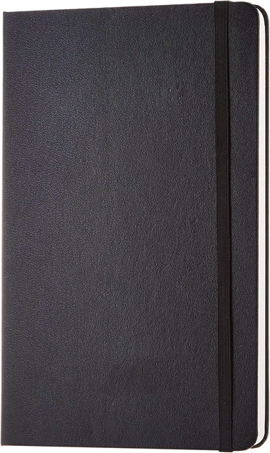 Classic Notebook - Taccuino Classico Con Pagine Bianche, Nero, 13.5 X 21 Cm