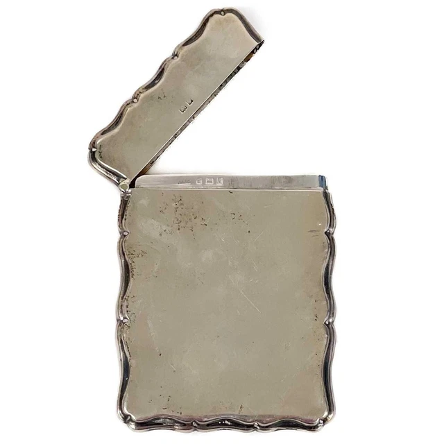 George V silver card case by A & J Zimmerman c.1920