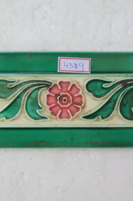Japan antique art nouveau vintage majolica border tile c1900 Decorative NH4389 3