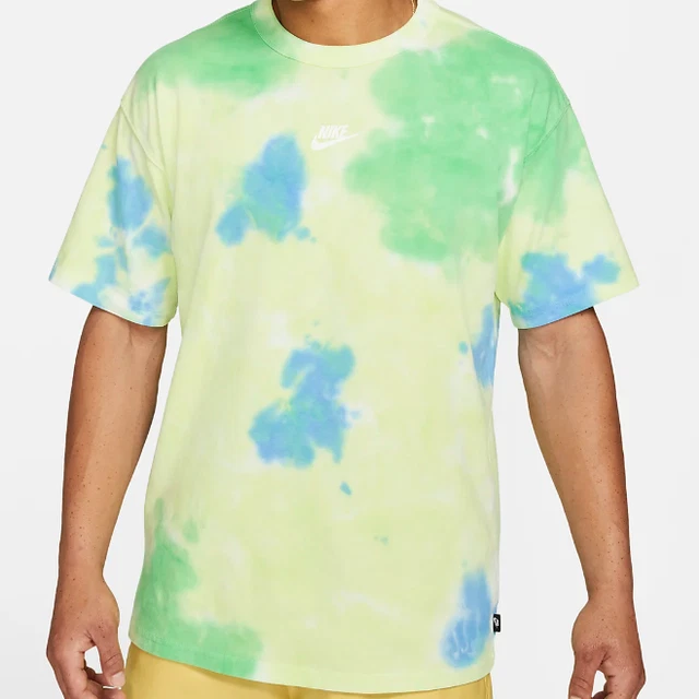 Nike Max 90 Lemon Twist Wild Tie Dye Large Sportwear Casual Cotton Tee Shirt EUC