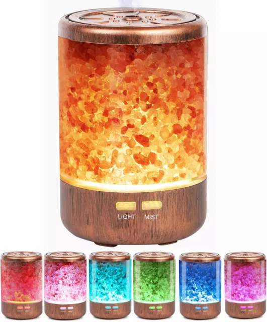 Essential Oil Diffuser 150ml Himalayan Salt Lamp with LED Lights