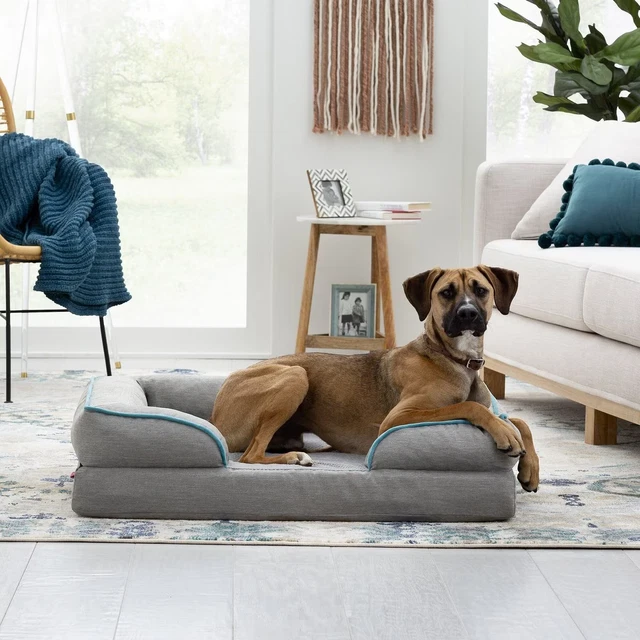 XHT Orthopedic Bolster Dog & Cat Bed Removable Cover