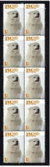 Samoyed Year Of The Dog Strip Of 10 Mint Stamps 2