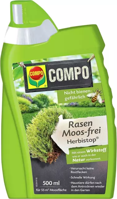 COMPO Rasen Moos-frei Herbistop® 500ml / Bekämpfung von Moos und Algen Konzentrt