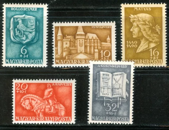 HUNGARY - 1940. King Matthias Cpl.Set MNH!!