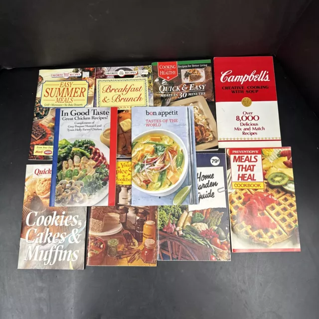 Lot of 10 Vintage 80s 90s Paperback Cookbooks Campbells Quick Easy Breakfast