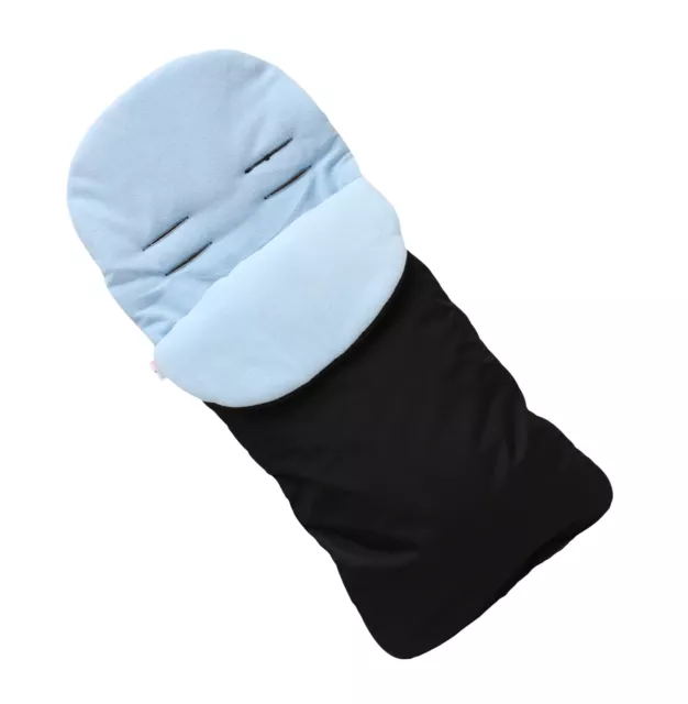 Universal baby footmuff  Warm Cosy Toes Water & Wind Proof Black/Light Blue
