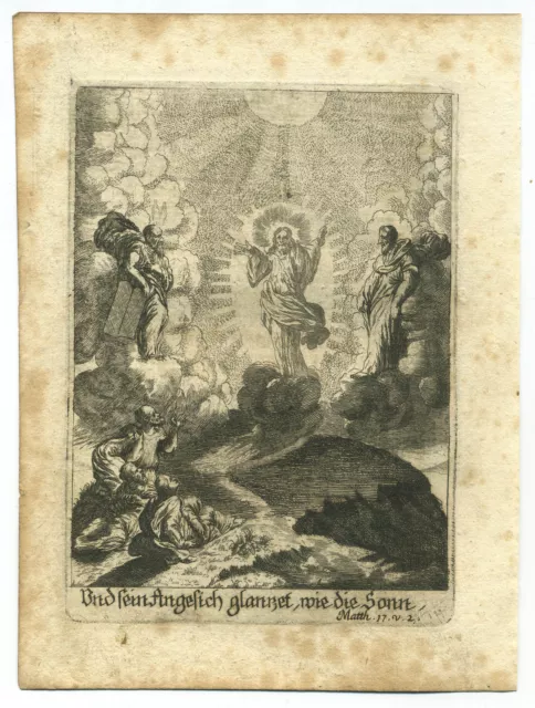 UND SEIN ANGESICHT LEUCHTETE, orig. - Kupferstich von Michael Wening 1693