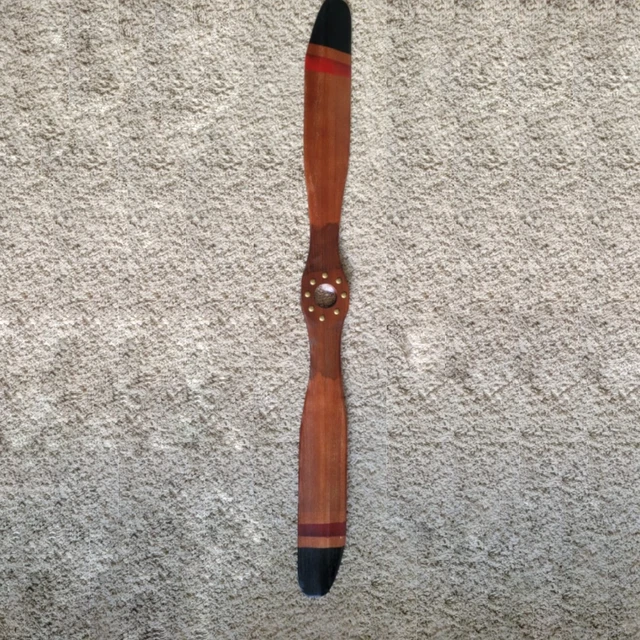 Wood Airplane Propeller 48X5 Vintage Wooden Model Aviation Wall Home Decor New