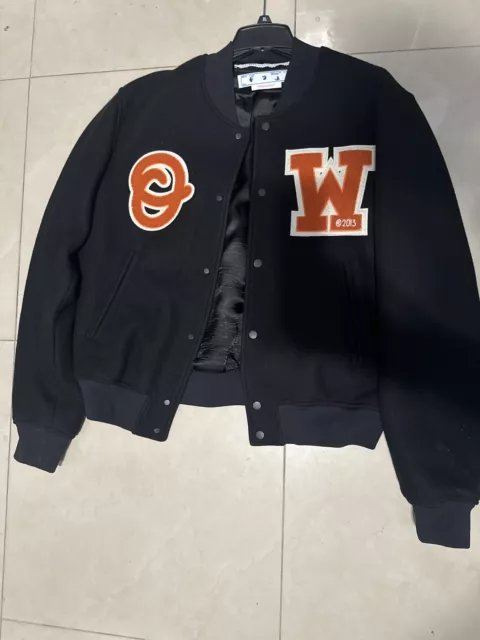 off white varsity jacket men