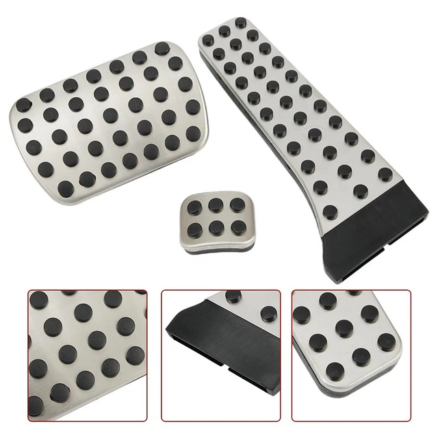 Housses Antidérapantes Pour Pédales De Voiture — Frein, Accélérateur, Embrayage — Alliage Aluminium Rouge - 4