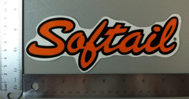 Harley-Davidson Softail Outside Window Sticker. Vintage Harley Sticker. Helmet?