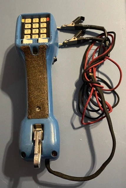 Vintage Harris Dracon Linemans Phone Blue Telephone TS21 Test Set / Butt Set