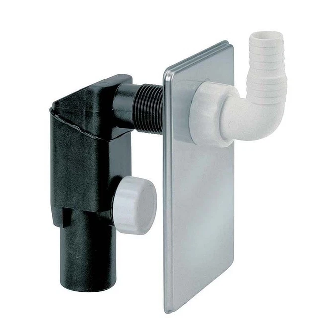 GOPLAST Sifone incasso pp per lavatrice Ø40 piastra inox