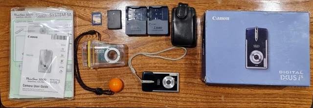 Canon Ixus Digital Camera + Accessories + Underwater Case