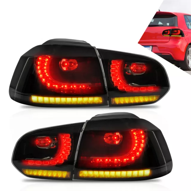 VLAND Feux arrière séquentiels à LED pour Volkswagen Golf 6 MK6 GTI R 2008-2013