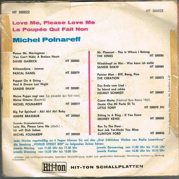 MICHEL POLNAREFF Love Me, Please Love Me / La Poupée Qui Fait Non (Vinyl) £8.75 PicClick UK