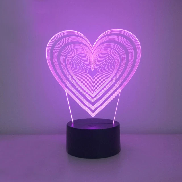 3D LAMP ILLUSION Desk Lamps for Office USB Table LED Night Light £14.99