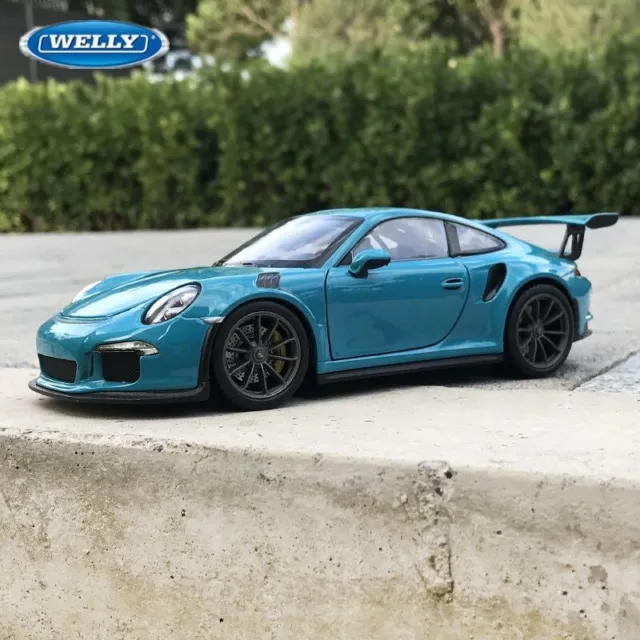 WELLY 1/24 Porsche 911 GT3 RS Alloy Sports Car Model Diecast  Toy Racing Car